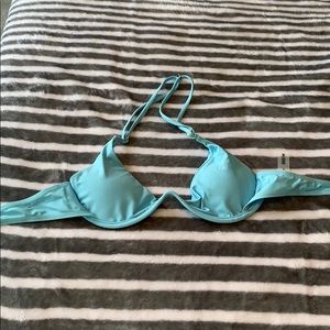 push up blue bathing suit with built in pads